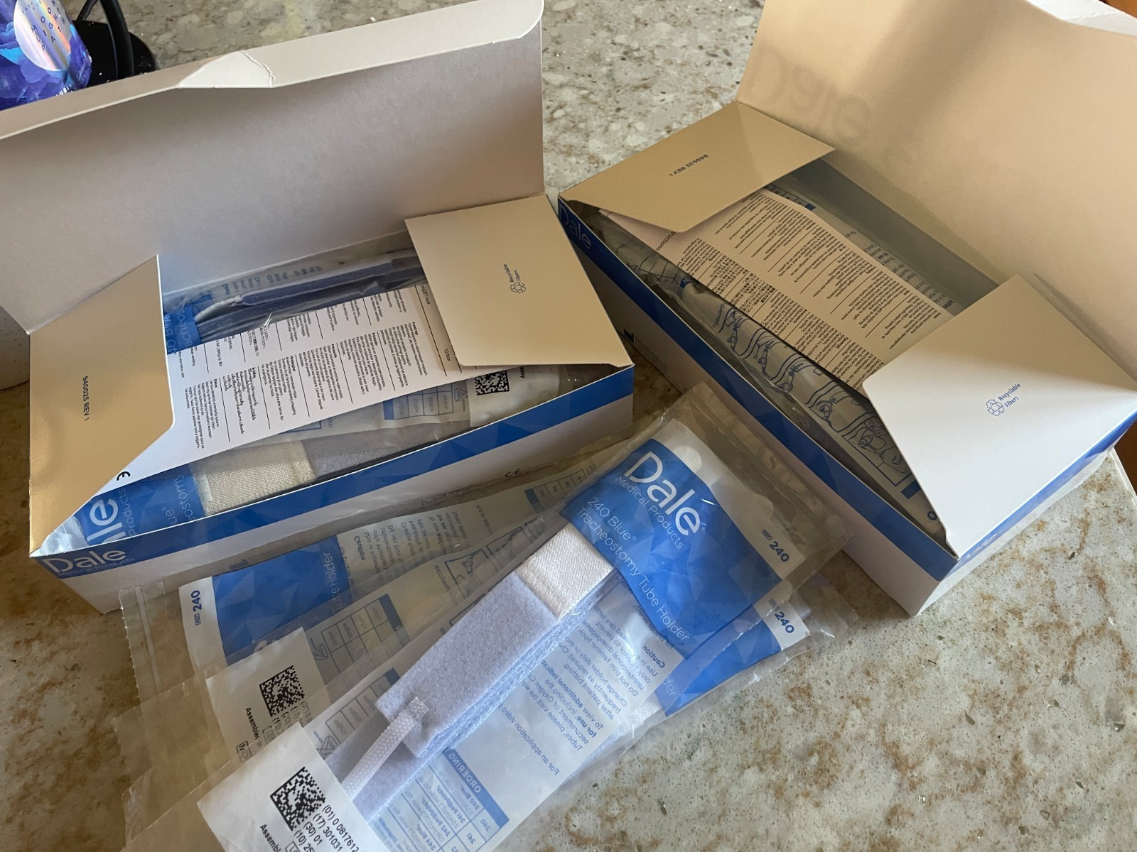 NEW- 24- Dale Tracheostomy Tube Holder- 240 Blue