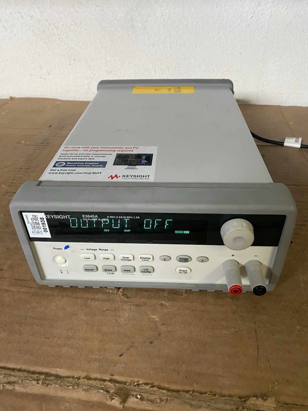 Genuine HP Keysight Agilent E3645A DC Power Supply 35V 2.2A 60V 1.3A