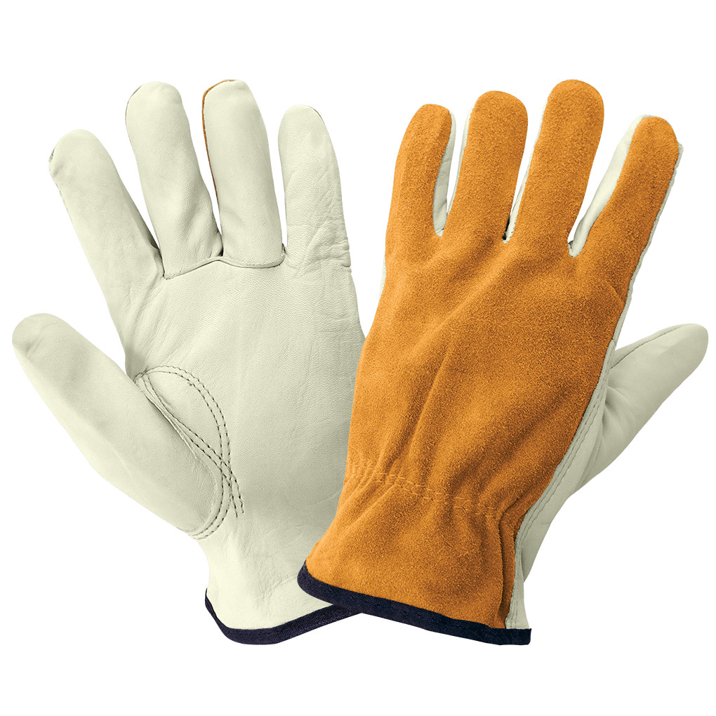 Premium Grain Split Cowhide Leather Driver Glove with Kevlar Stitching, GL2008K