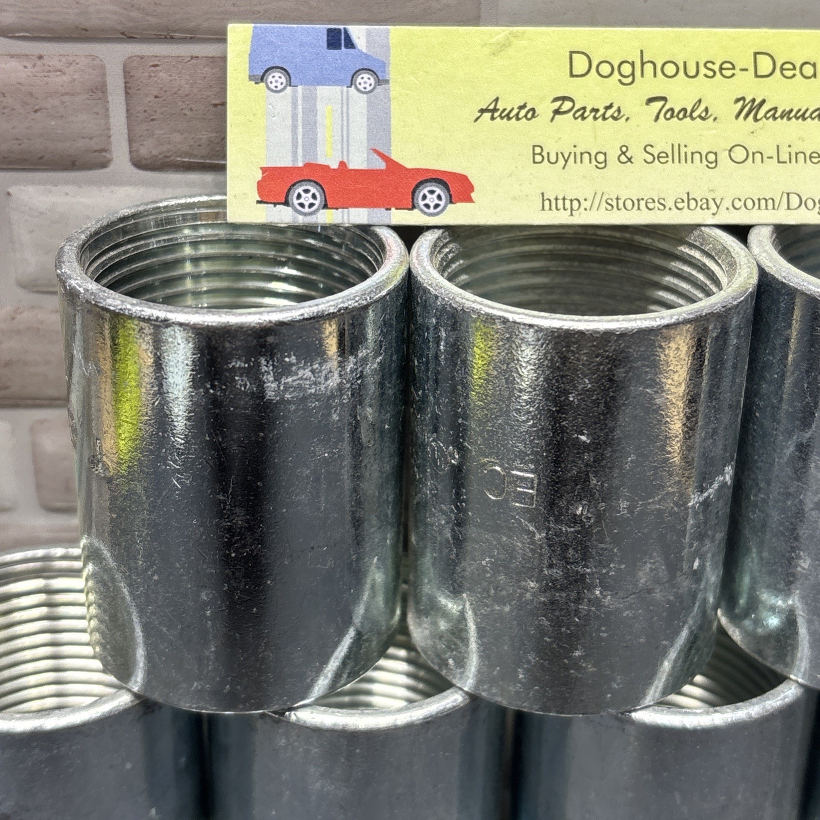 12- Rigid 1” Conduit Couplings, Threaded, Steel, Open Box