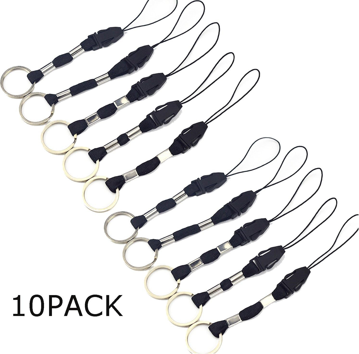 10 Pcs Nylon Finger Short Lanyards with Circular Ring Detachable,For USB