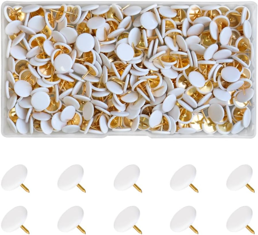 300 PCS Thumb, Tacks Plastic round Head Thumbtack, Plastic Roundness Push Pins
