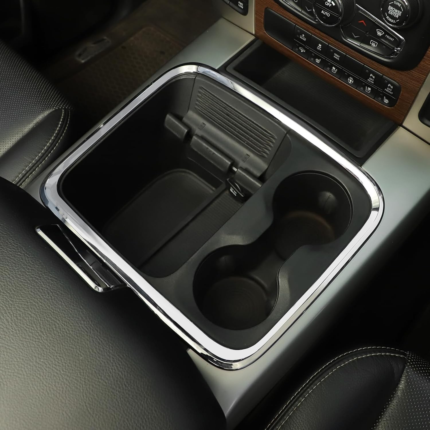 for RAM Center Console Storage Tray Trim Cover Frame for RAM 1500 2015-2018 C…