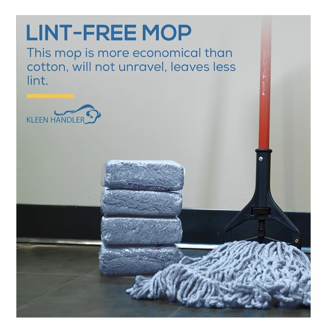 Bison Life KLEEN HANDLER Nano Microbial General Cleaning Mop – 24 Replacements