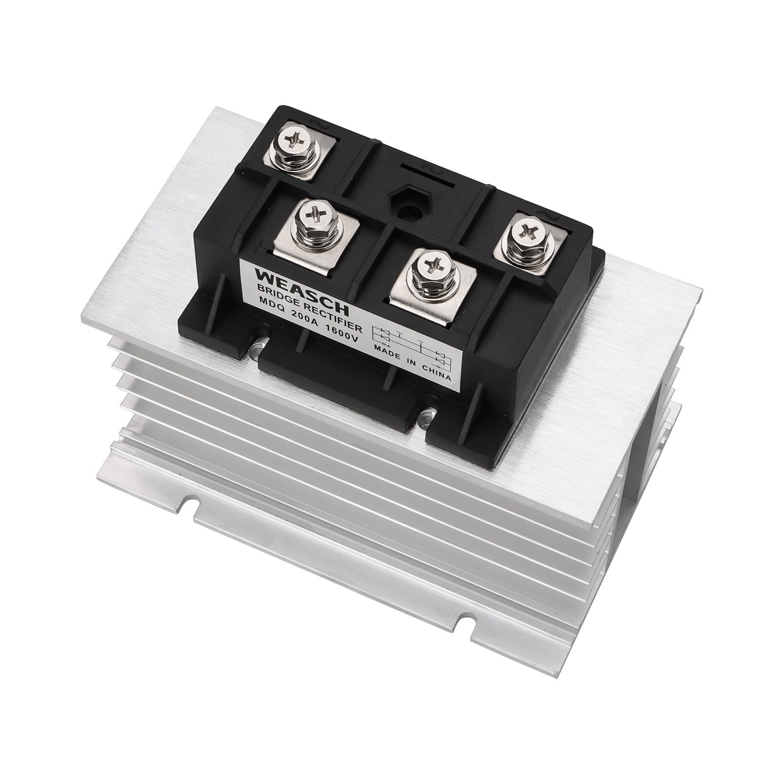 200A Bridge Rectifier Module, AC to DC Full Wave Diode, 1600V Single-Phase, Heat