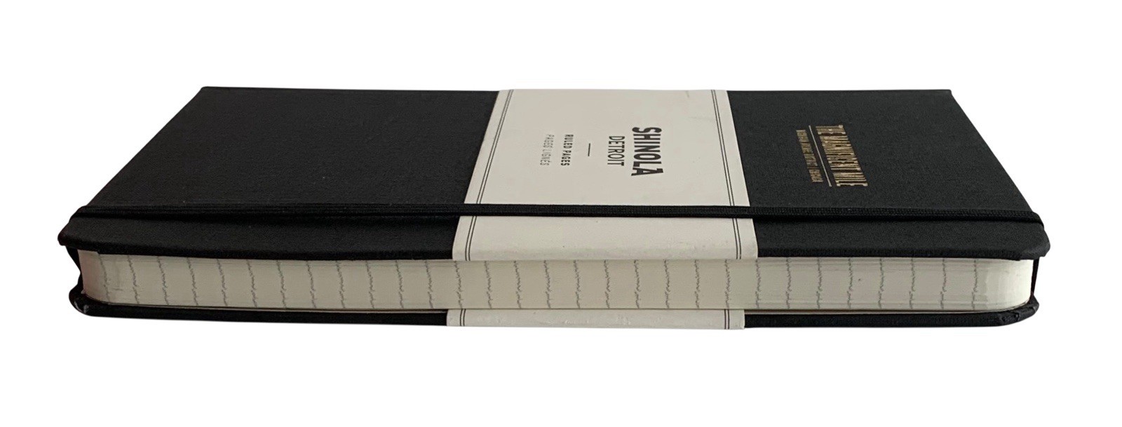 Shinola Detroit Medium Jet Black Hard Ruled Journal 192 Pages 5.25″ x 8.25″ Logo
