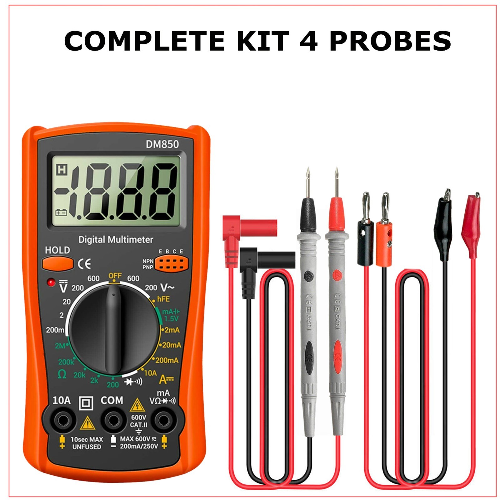 Digital Multimeter AC DC Voltmeter Ammeter Ohmmeter Volt Tester Meter 830L USA