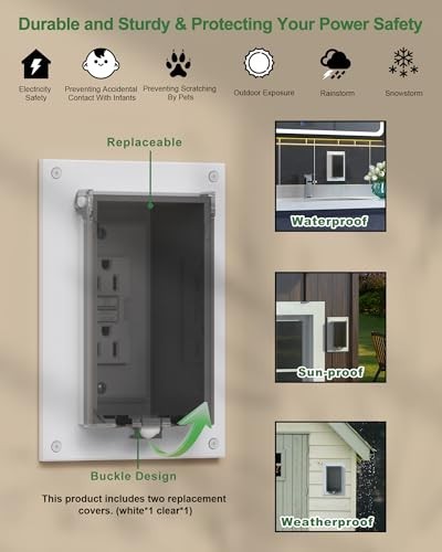 DBVR1W-1 Low Profile IN BOX Exterior Box, Outdoor Recessed Outlet Electrical Box