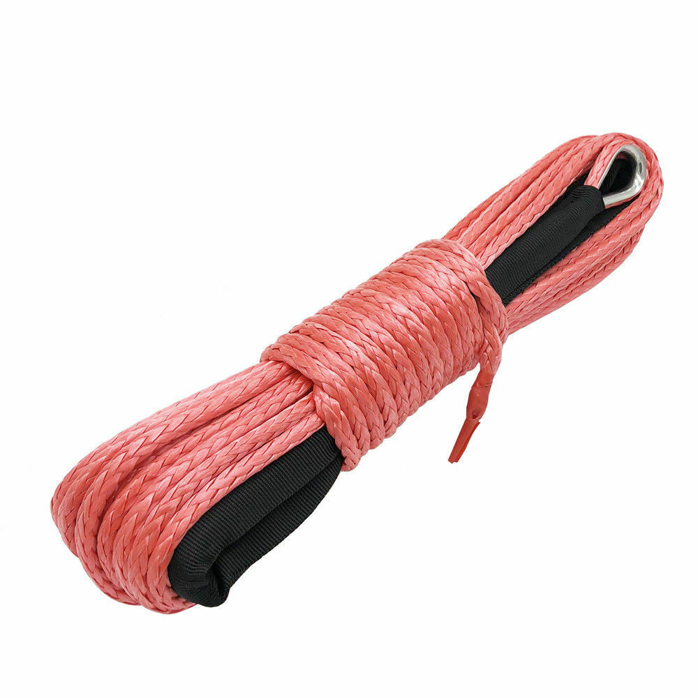 Multicolor Winch Synthetic Rope 1/4″x50’10000LBS Line Recovery Cable 4WD ATV UTV