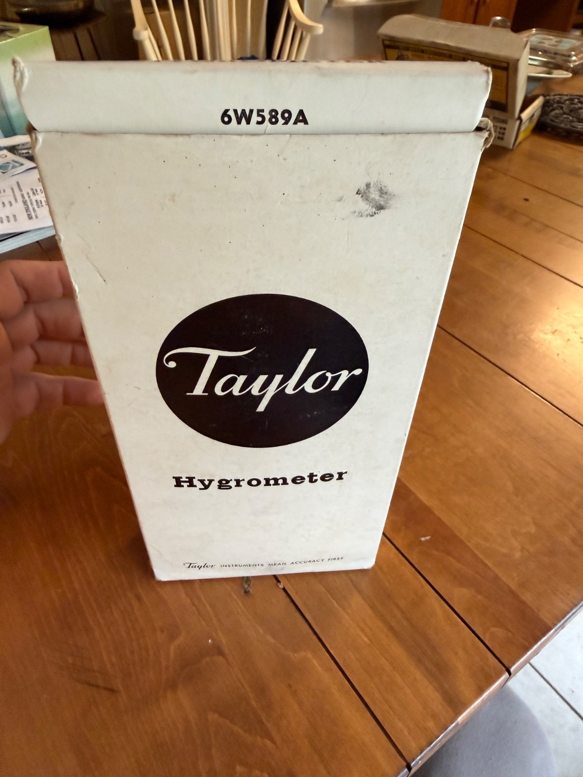 Vintage Taylor 6W589A Sling Psychrometer Hygrometer Complete Kit w/ Box & Manual