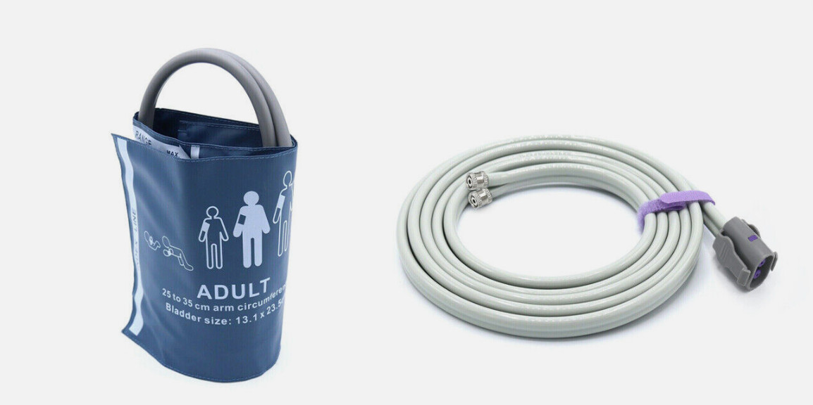 GE Healthcare ProCare 200 NIBP Bundle – Air Hose & Cuff – Same Day Shipping