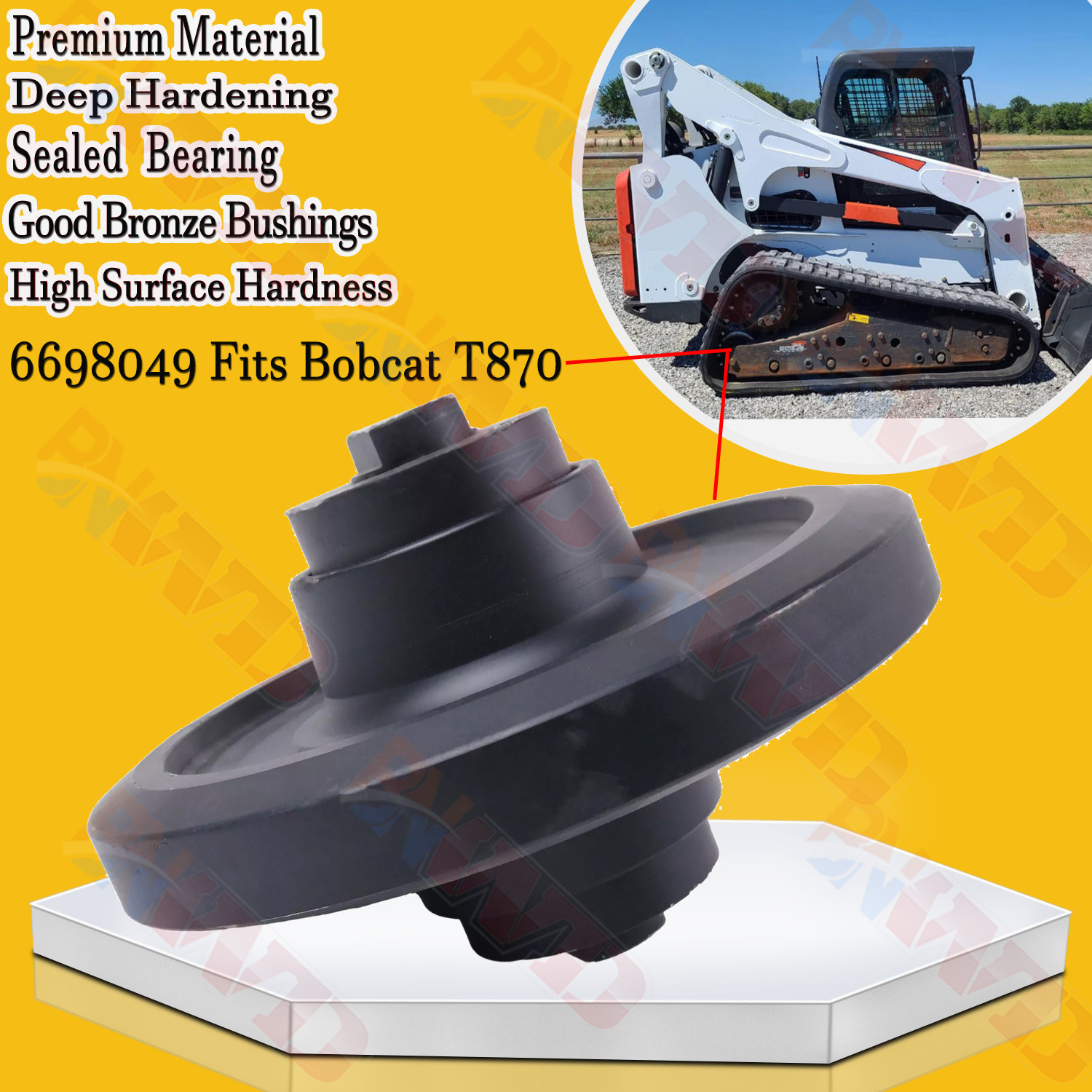 2x Rear Idler/Roller Fits Bobcat T870 Undercarriage Compact Track Loader 6698049