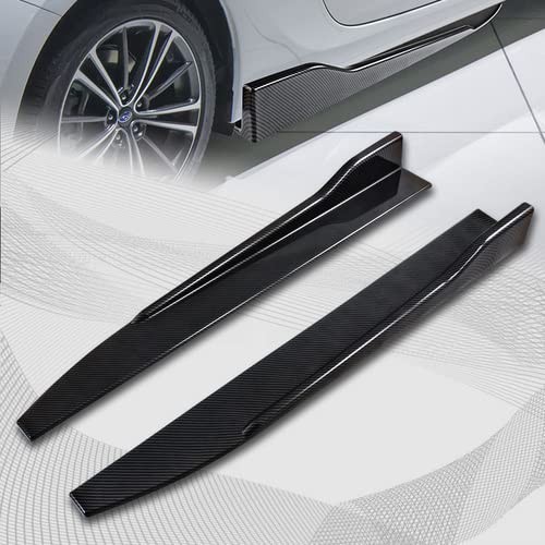 5pc Painted Carbon Front Bumper Lip Side Skirt Diffuser Honda Civic Si 2017-2021