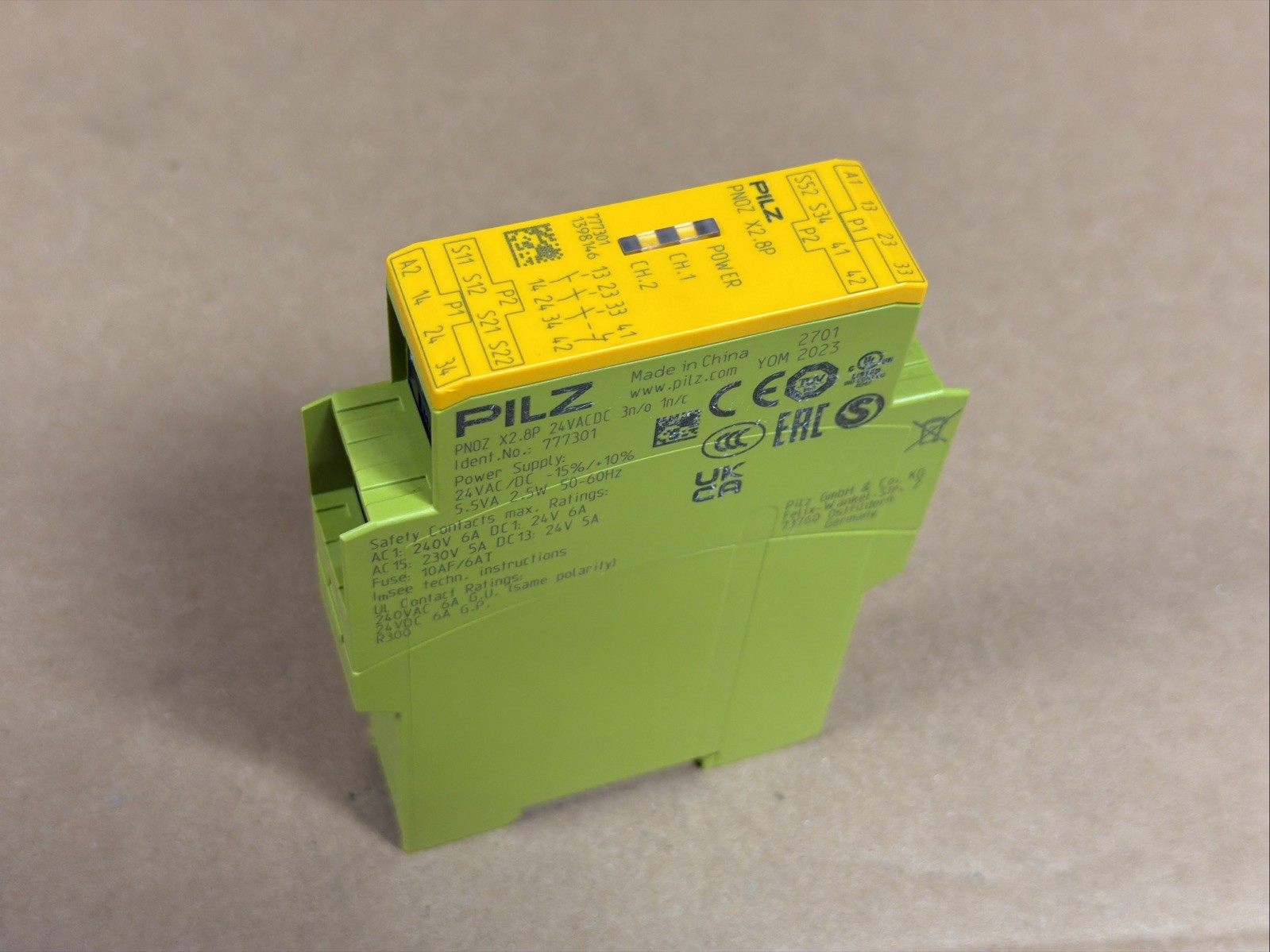 Pilz 777301 Safety Relay PNOZ X2.8P 24VACDC 3N/O 1N/C Mfg 2023 FAST SHIPPING