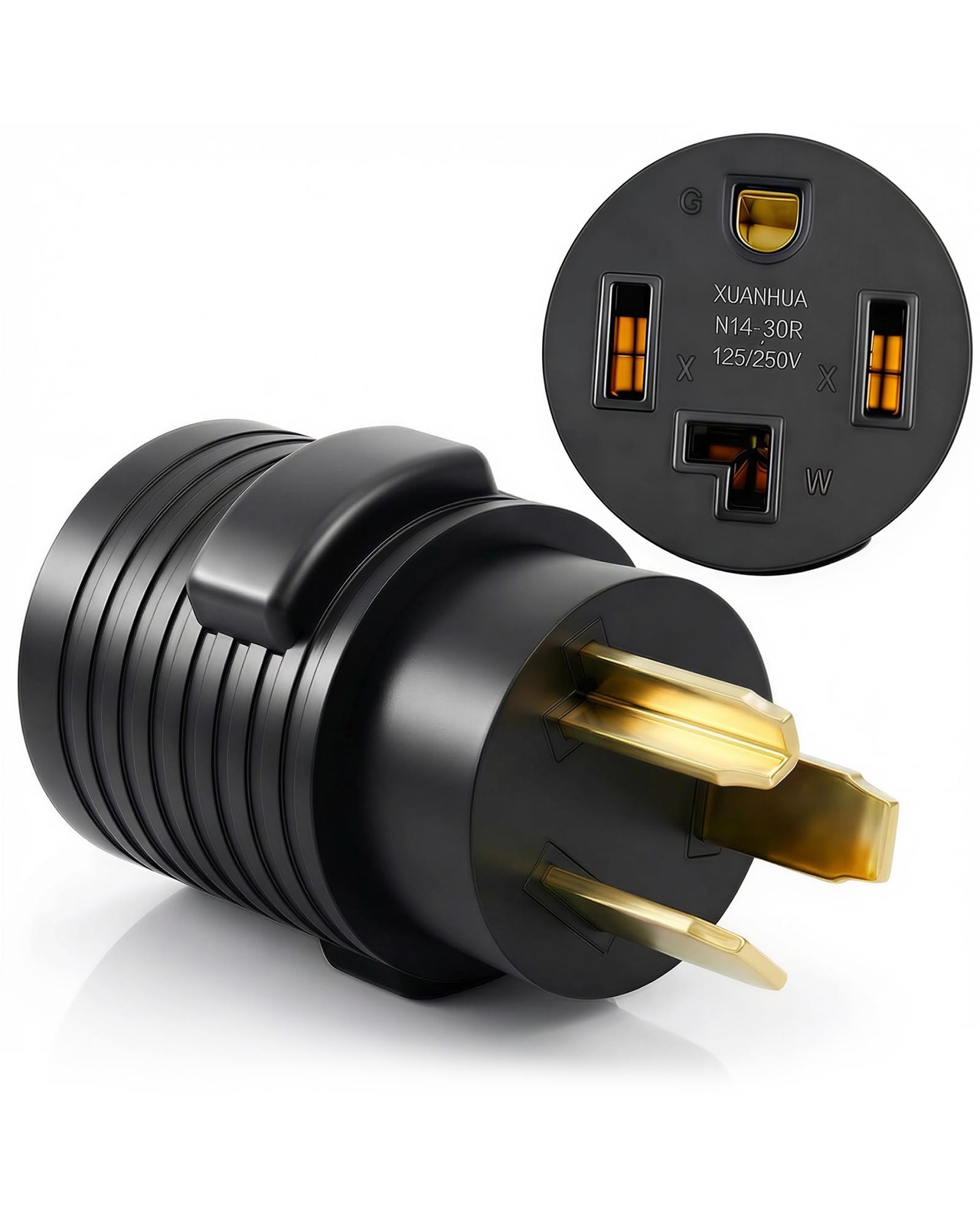 4 Prong to 3 Prong Dryer Adapter NEMA 1030P to 1430R 220V 30 Amp Power Cord
