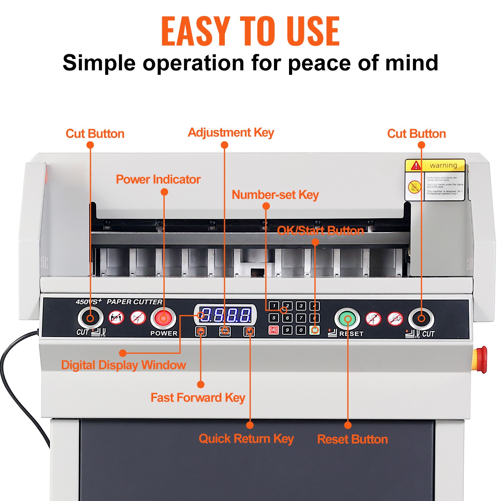 Uimoso 18-Inch Electric Paper Cutter for Office Use, Heavy Duty Design