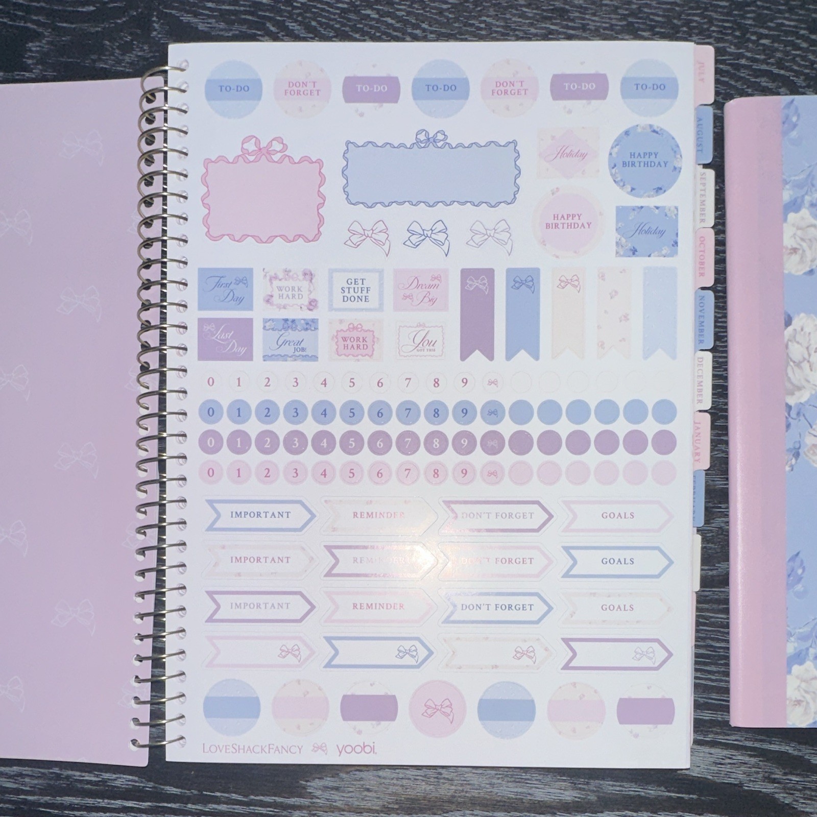 LoveShackFancy x Planner 2026-2027 Weekly/Monthly Floral Large composition