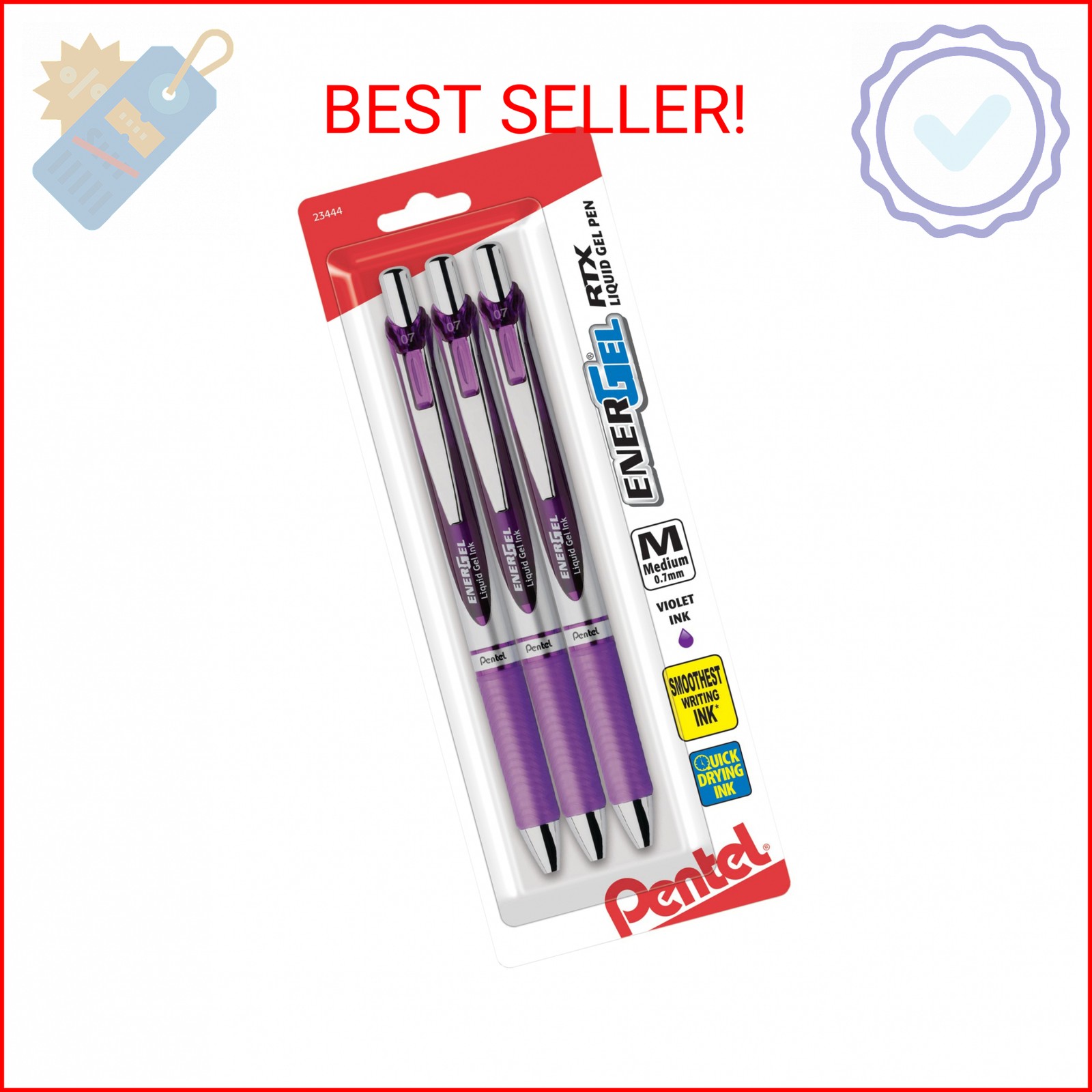 Pentel 756260 EnerGel RTX Retractable Gel Pens Medium
