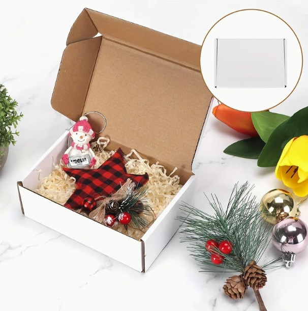 5~50 6x4x2in Shipping Boxes Pack White Corrugated Cardboard Boxes giftbox Bussin