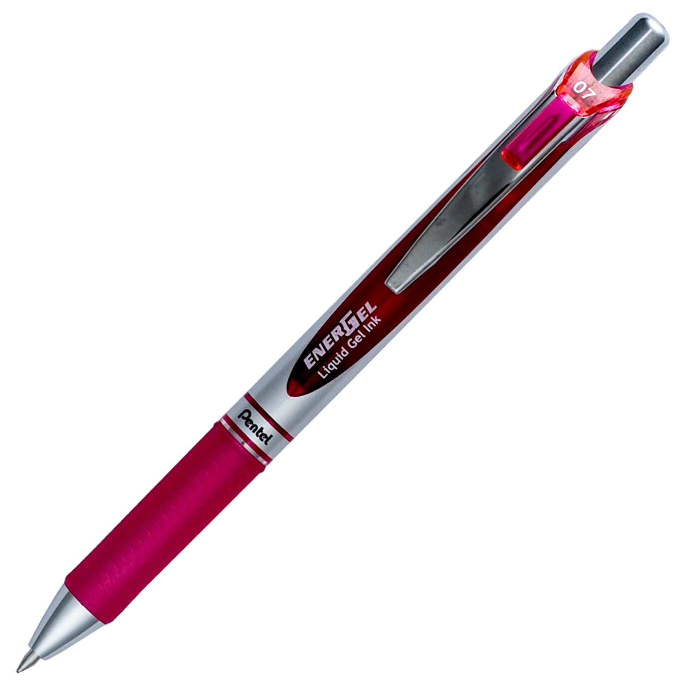 Pentel EnerGel RTX Pink Liquid Gel Ink, 0.7mm, 3 Pens with 5 Packs of Refills