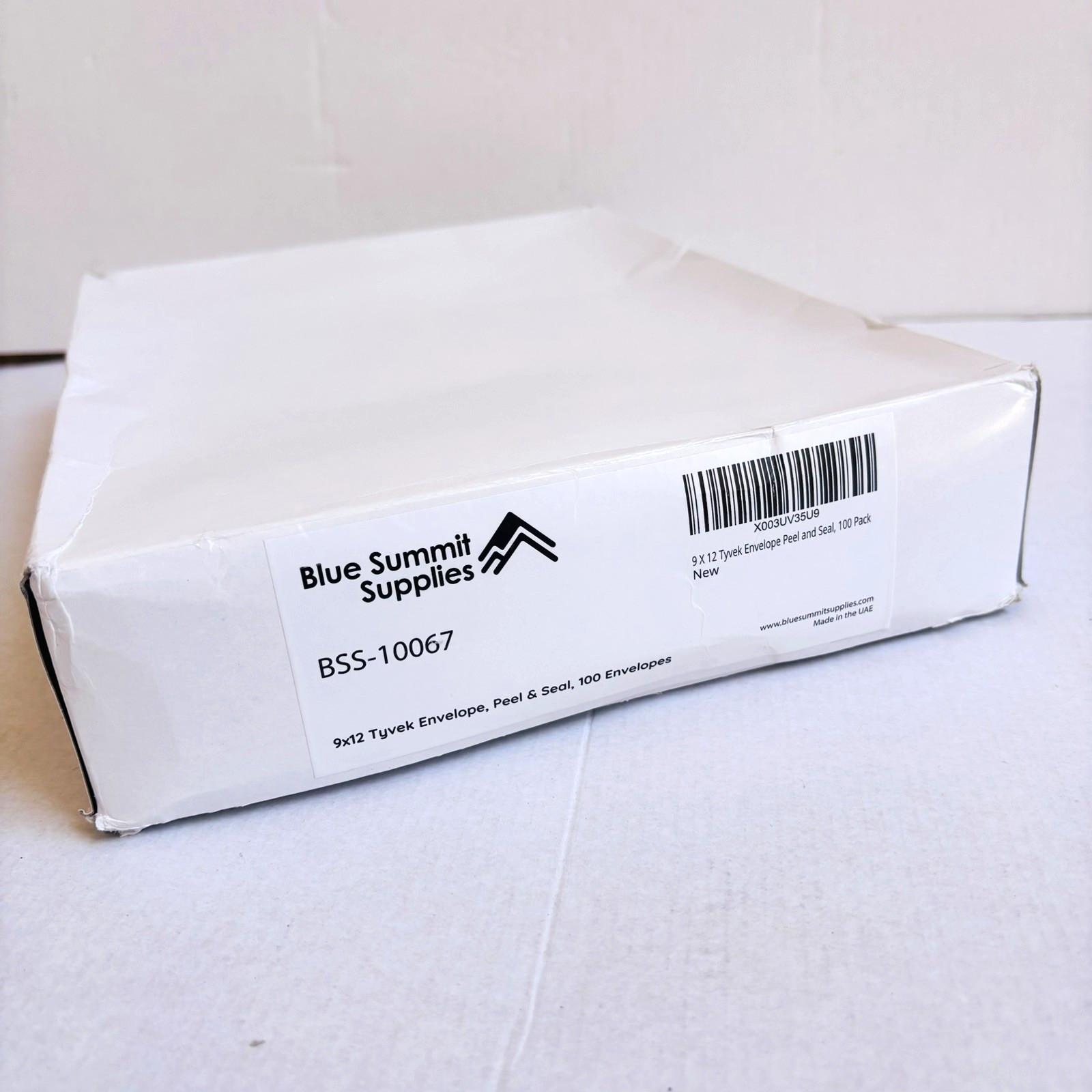 98 pcs Blue Summit Supplies 9×12 Tyvek Envelope White, Peel & Seal Open Box B195