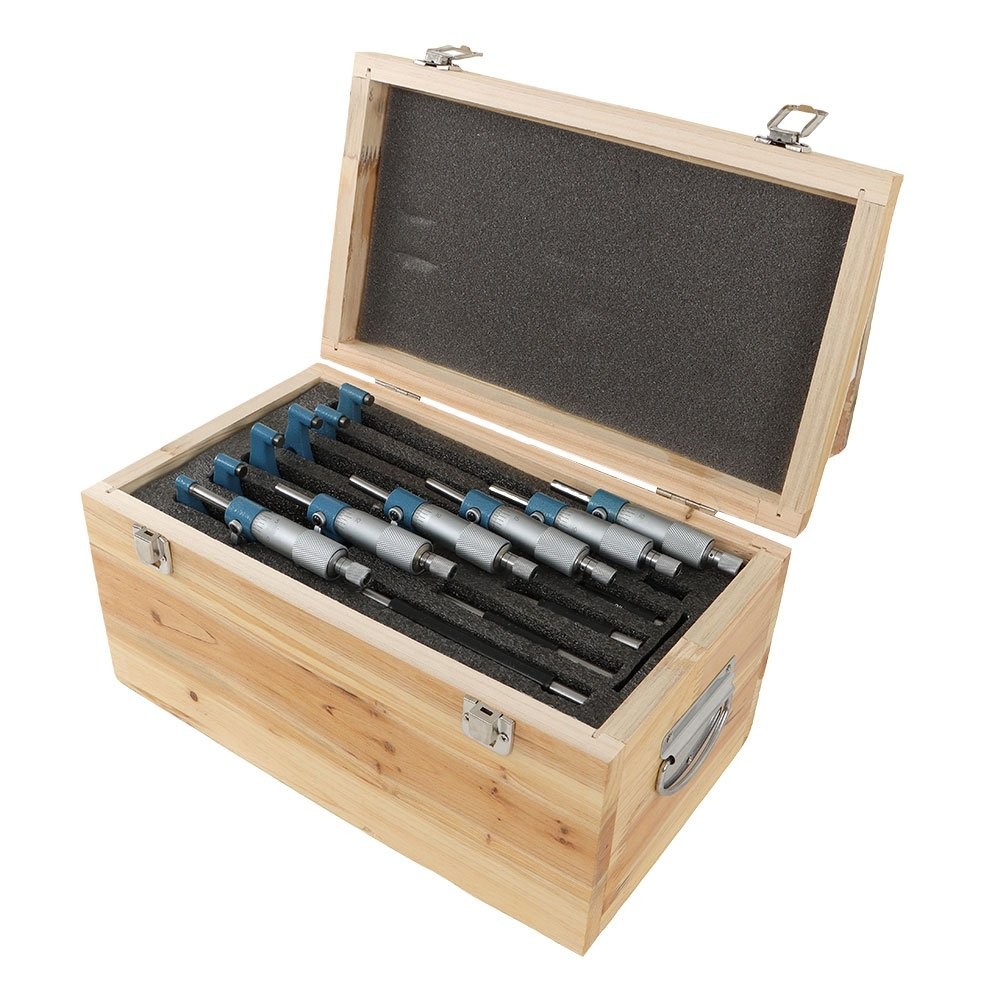 6 Pcs 0-6″ Precision Outside Micrometer Set 0.0001″ Carbide Standards Set NEW