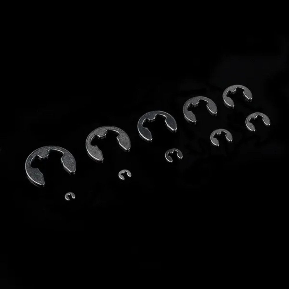 200PCS Internal Circlip Ring Kit Stainless Steel E-Clip External Retaining Snap