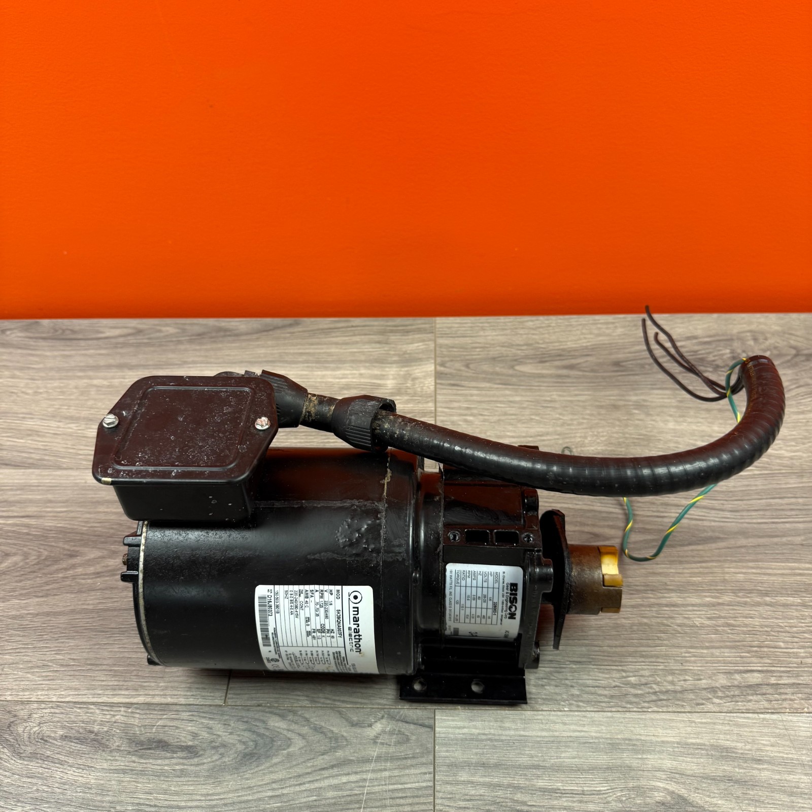 Marathon 5K38DNA001FY 1/5HP 1725RPM 3Ph 48Y AC Motor Hobart CRS66A 150-503-3901B