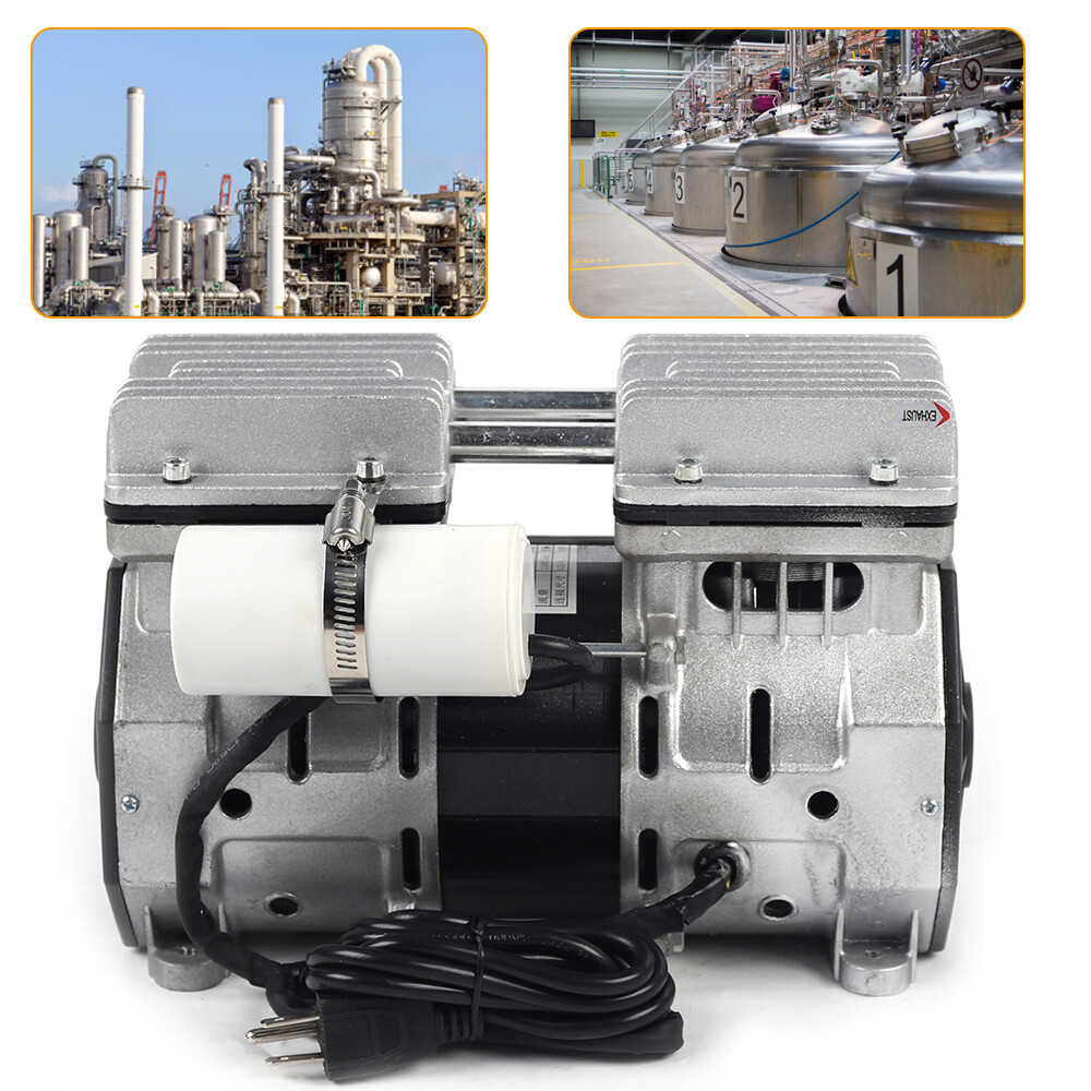 370W Oilless Piston Vacuum Pump with Filter for Industrial Use