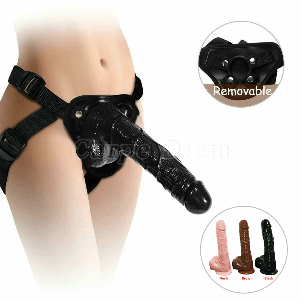 Strap-On-Suction-Cup-Dildo-G-Spot-Clitoris-Anal-Sex-Toys-For-Women-Men Couple