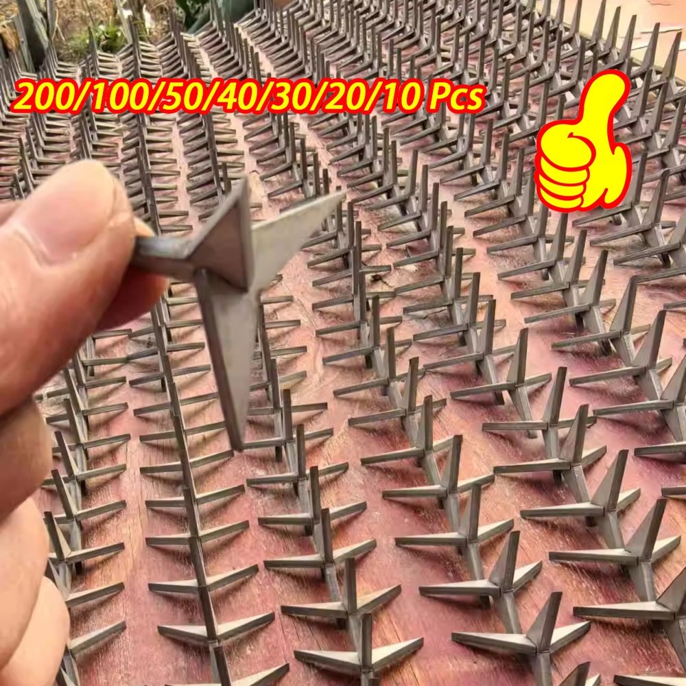 200Pcs Tire Puncture Spikes Heavy Portable Duty Carbon Steel Triangle RoadSpikes