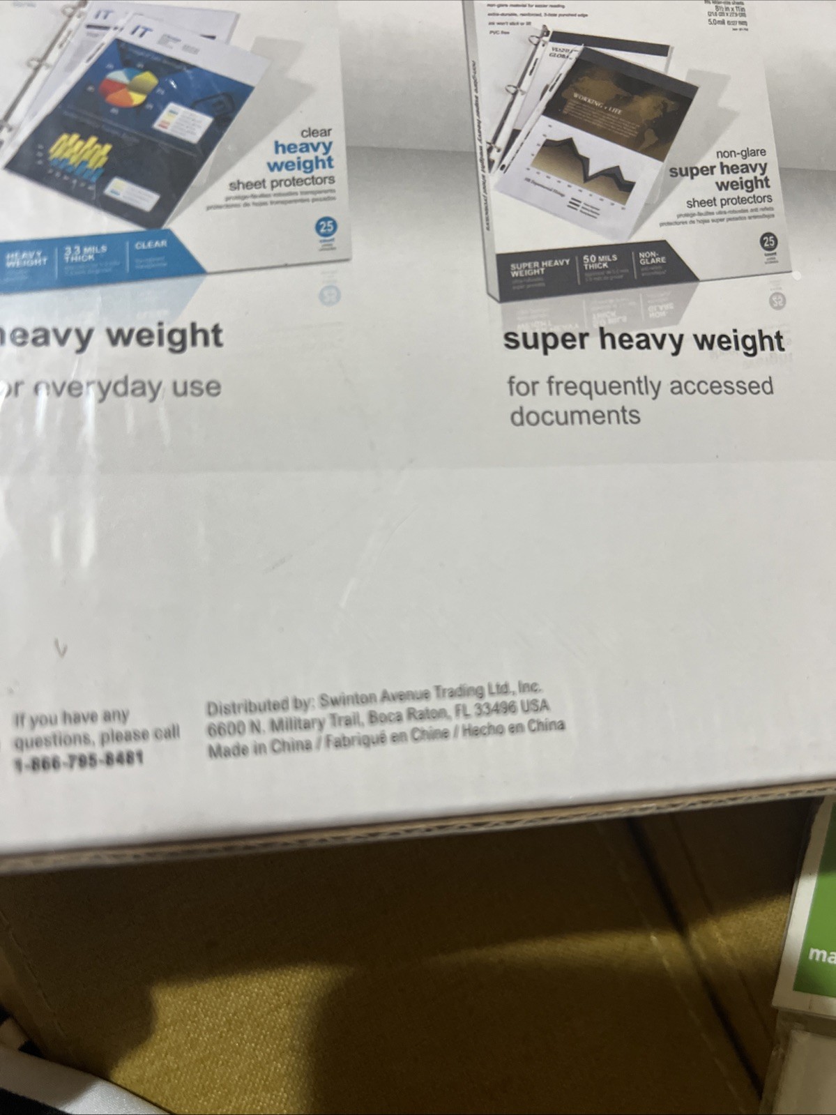 Sheet Protectors 100ct Standard Weight 2.4mil Clear 8.5″x11 & 3 Ring Off.Dep. 🎁