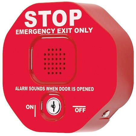 Safety Technology International 3Jyw2 Exit Door Alarm, Horn, 105Db, Red
