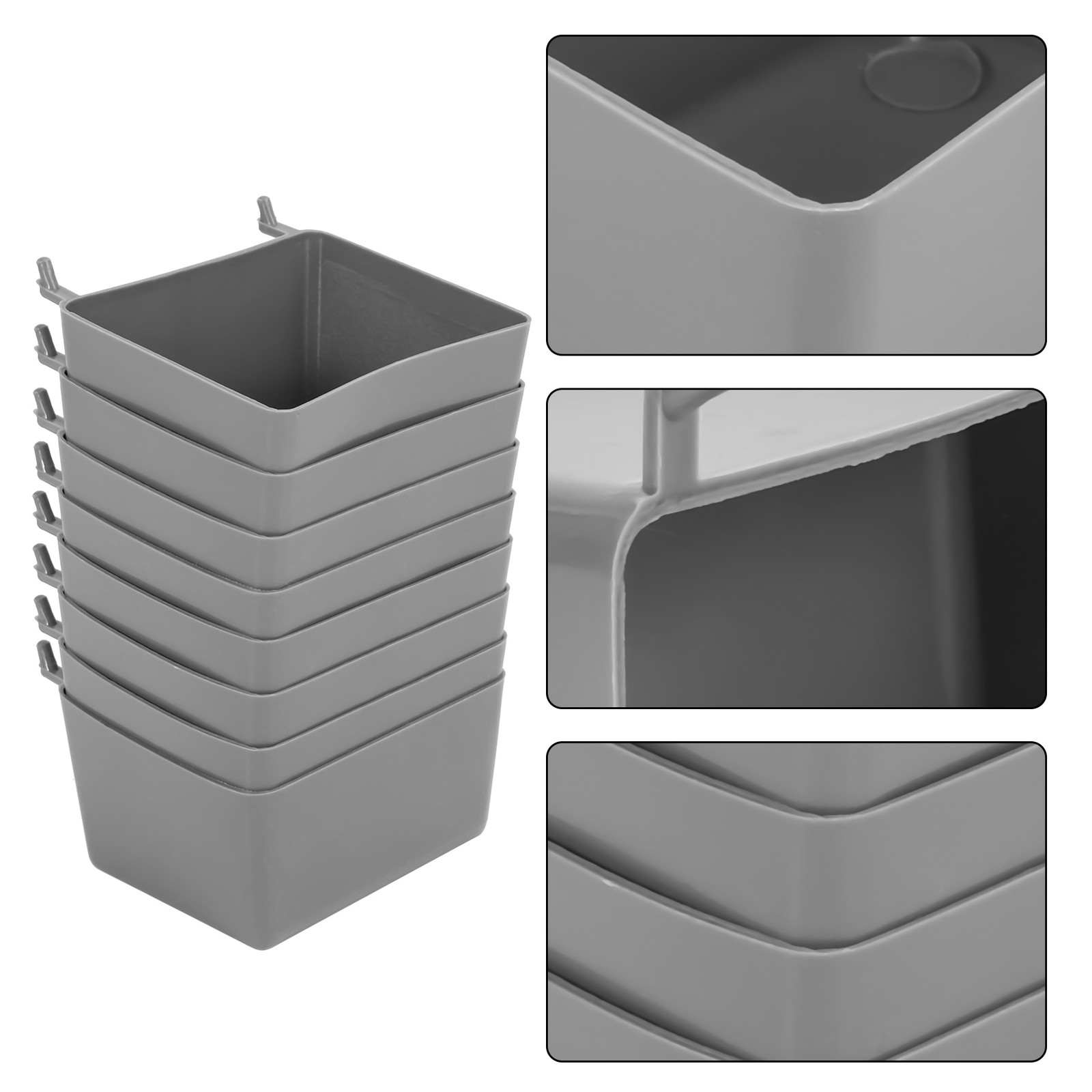 8 Pieces Pegboard Bins Kit Pegboard Parts Storage Pegboard Accessories5237