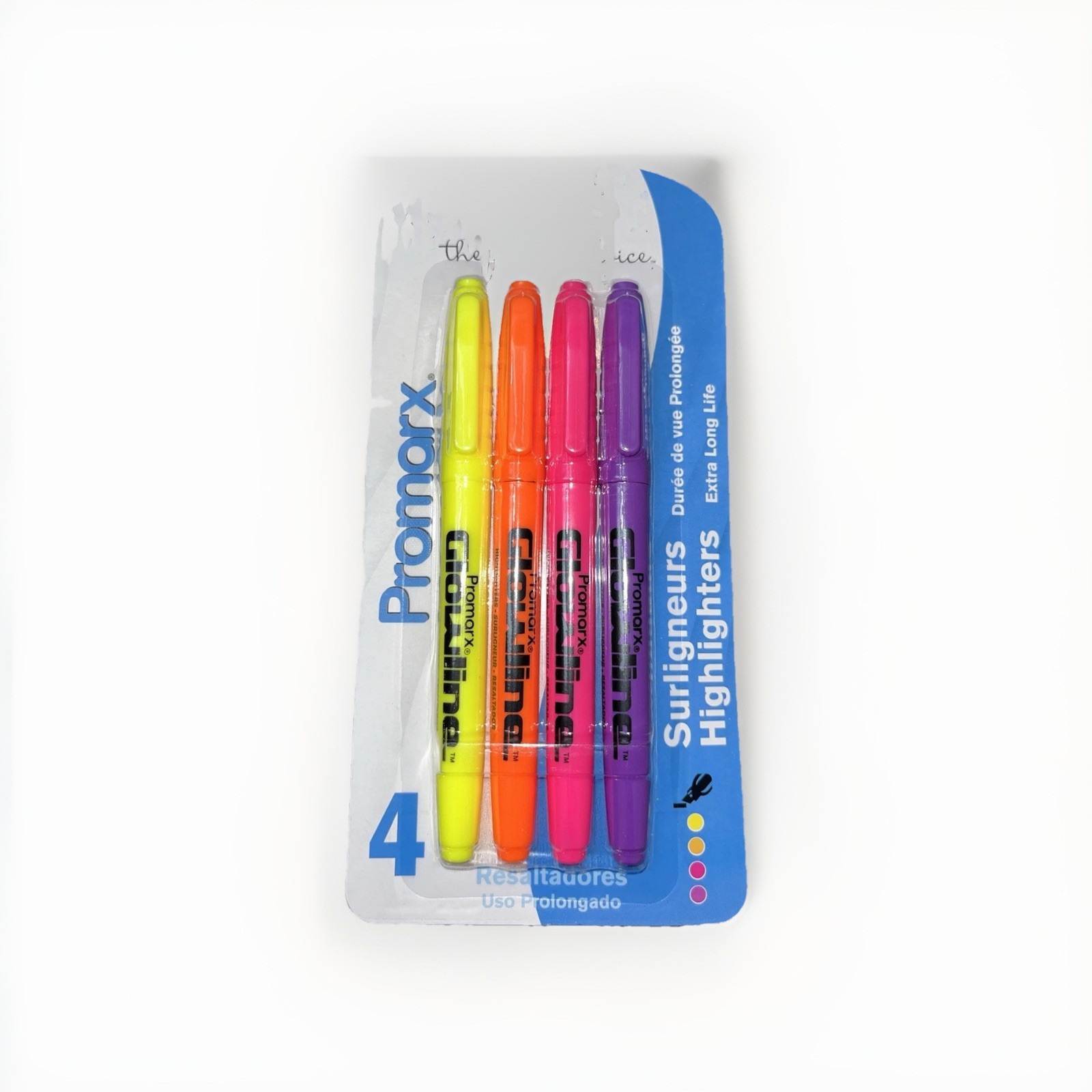 Promarx Glowline Highlighters 4-Pack Assorted Colors