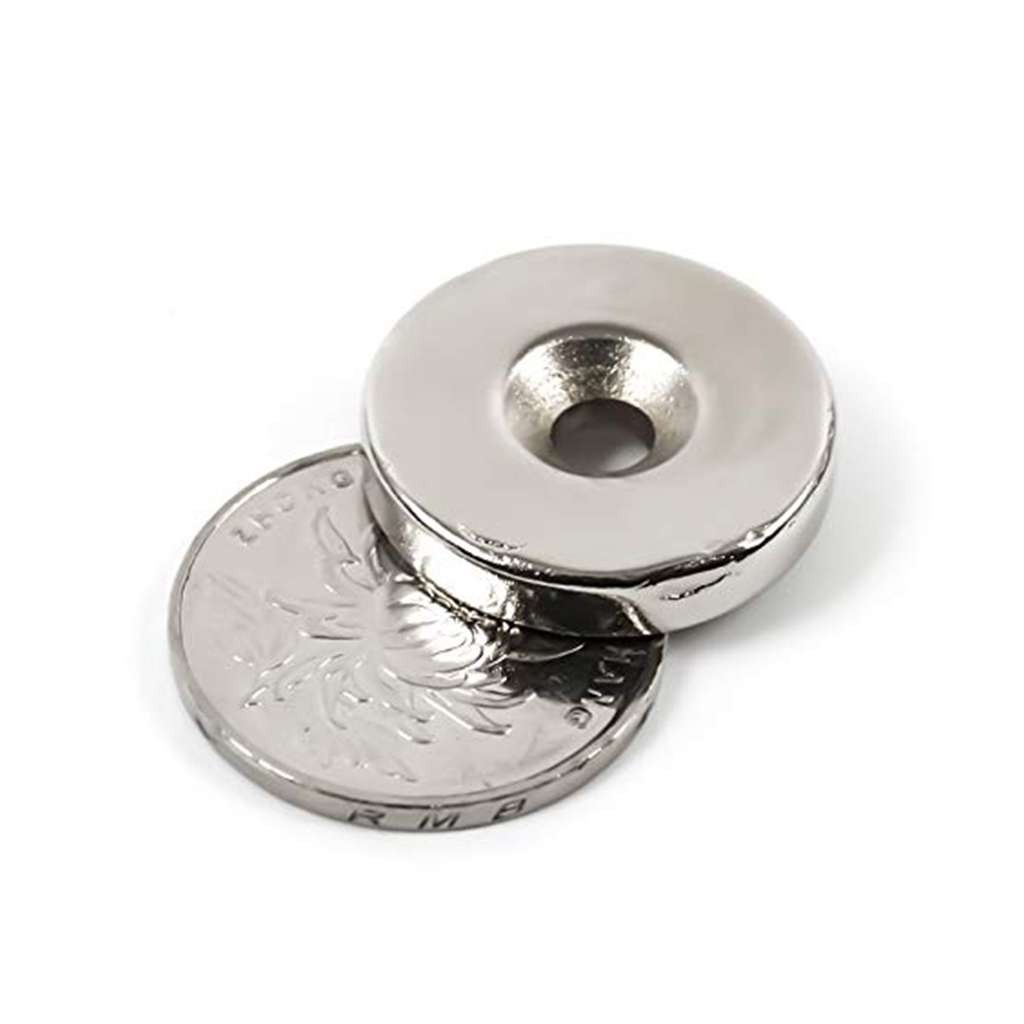 25mm Countersunk Ring Rare Earth Neodymium Disc Strong 5mm Hole Magnets N35 lot