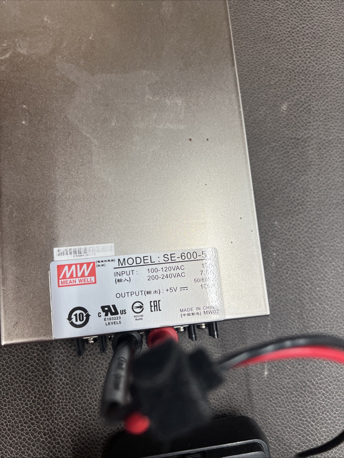 Mean Well SE-600-5 Power Supply 5V DC 100A 500W No Box Tested 100% Good