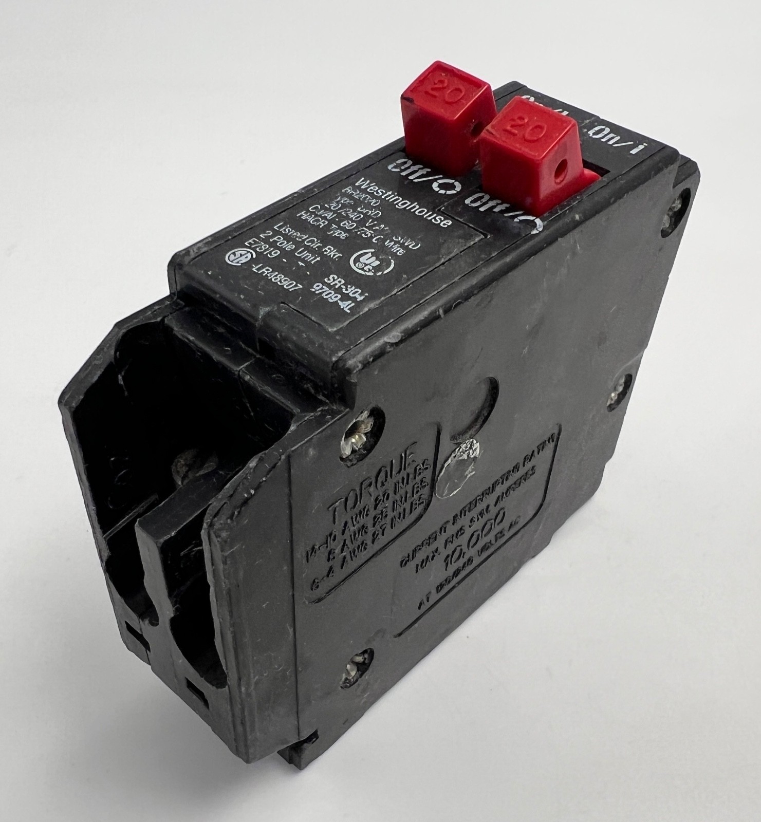 WESTINGHOUSE BR-2020 CIRCUIT BREAKER 20A 2P 120/240V