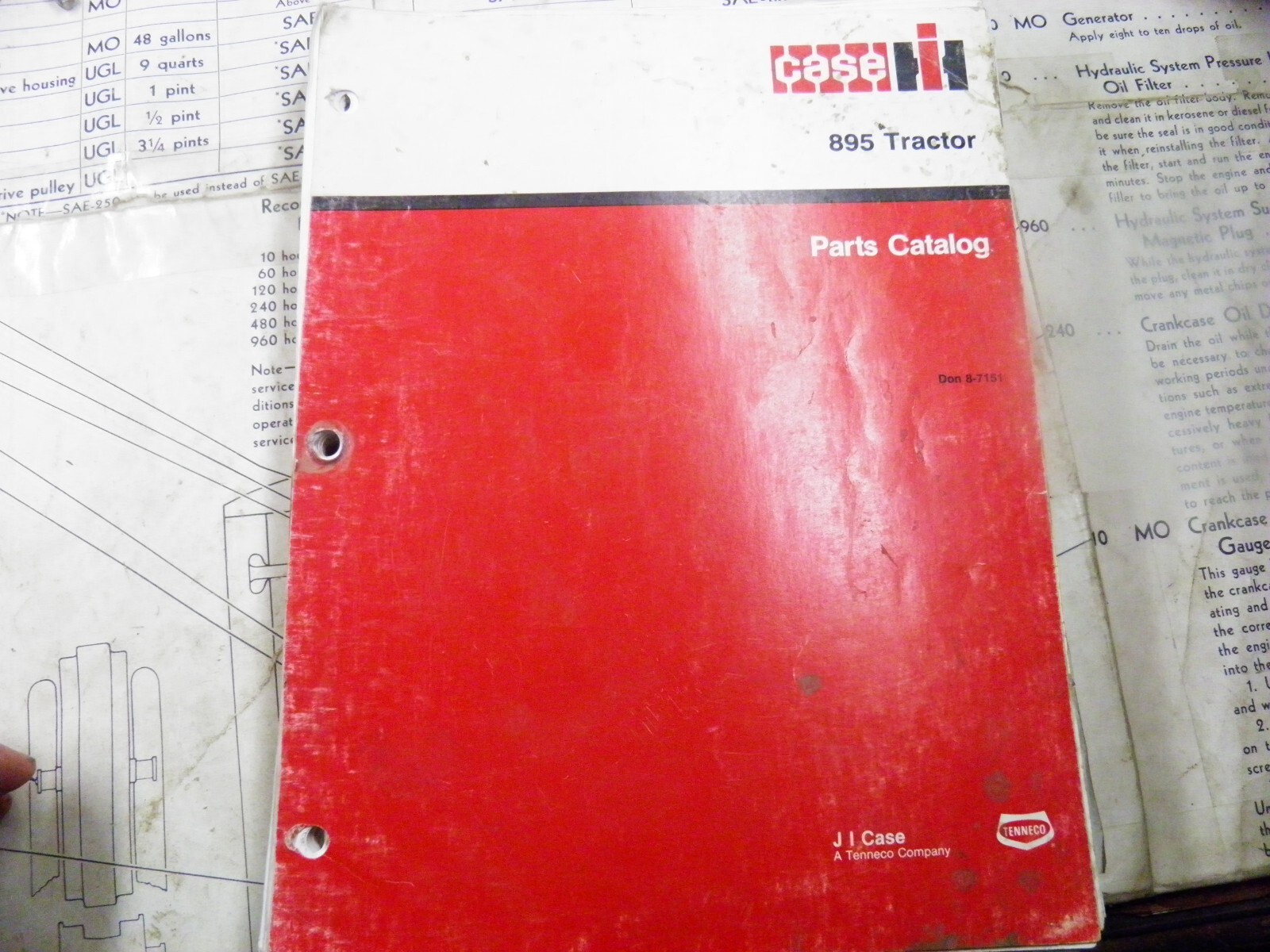 CASE IH 895 TRACTOR PARTS CATALOG 8-7151