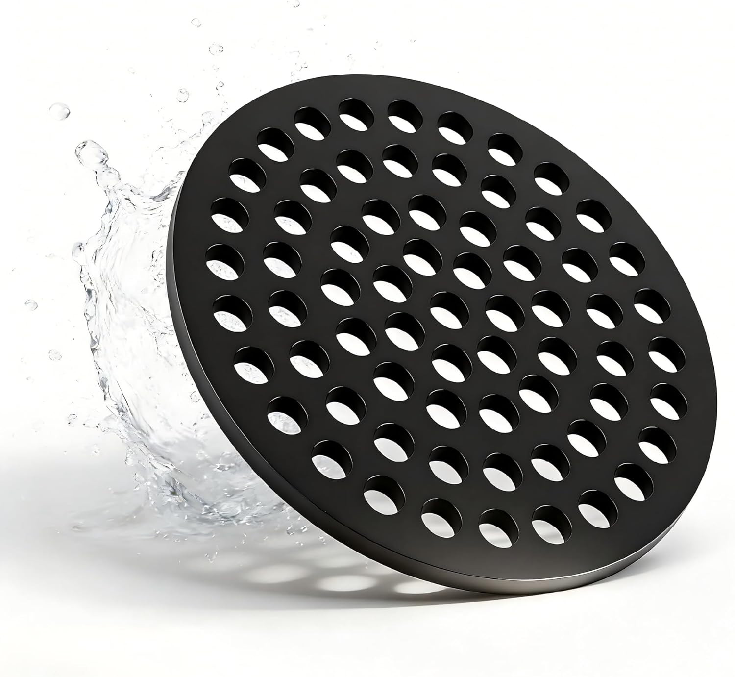 5.5 Inch Cast Iron round Drain Cover, Heavy Duty Rust Proof Floor Drain Grate, A