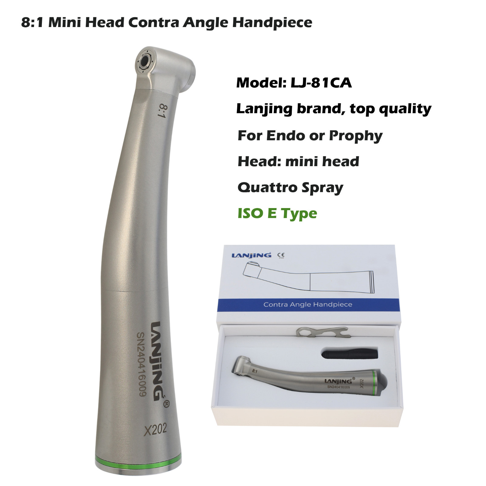 COXO Dental Slow Speed Handpiece 6:1/8:1 Endo 1:5 Electric 1:1 Contra Angle NSK