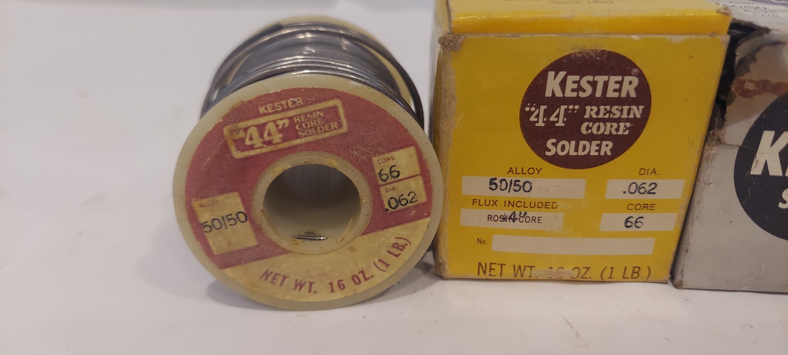 4 lbs of Vintage Kester 44 Resin Five Wire Solder 50/50 .062 Diameter