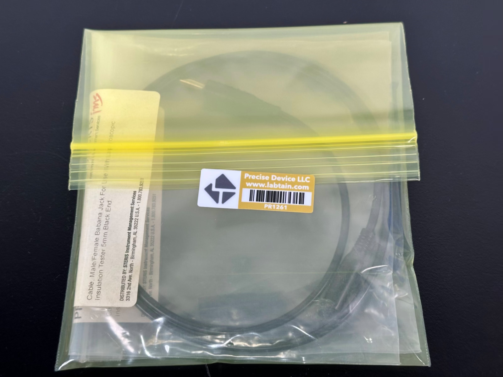 Lot of 2 STERIS IMS PR.70-1480-C Male/Female Banana Jack Cable Laparoscopic Test