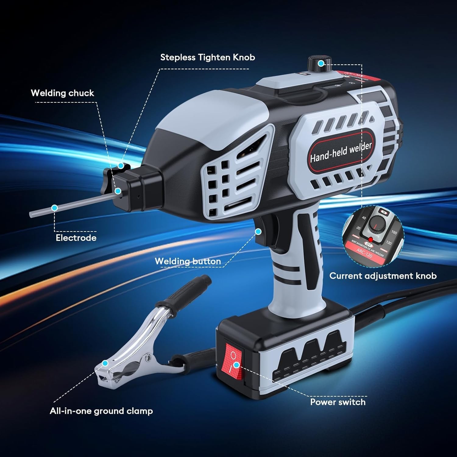 Saker Portable Electric Welding Machine,110V Portable Welder Handheld with IG…