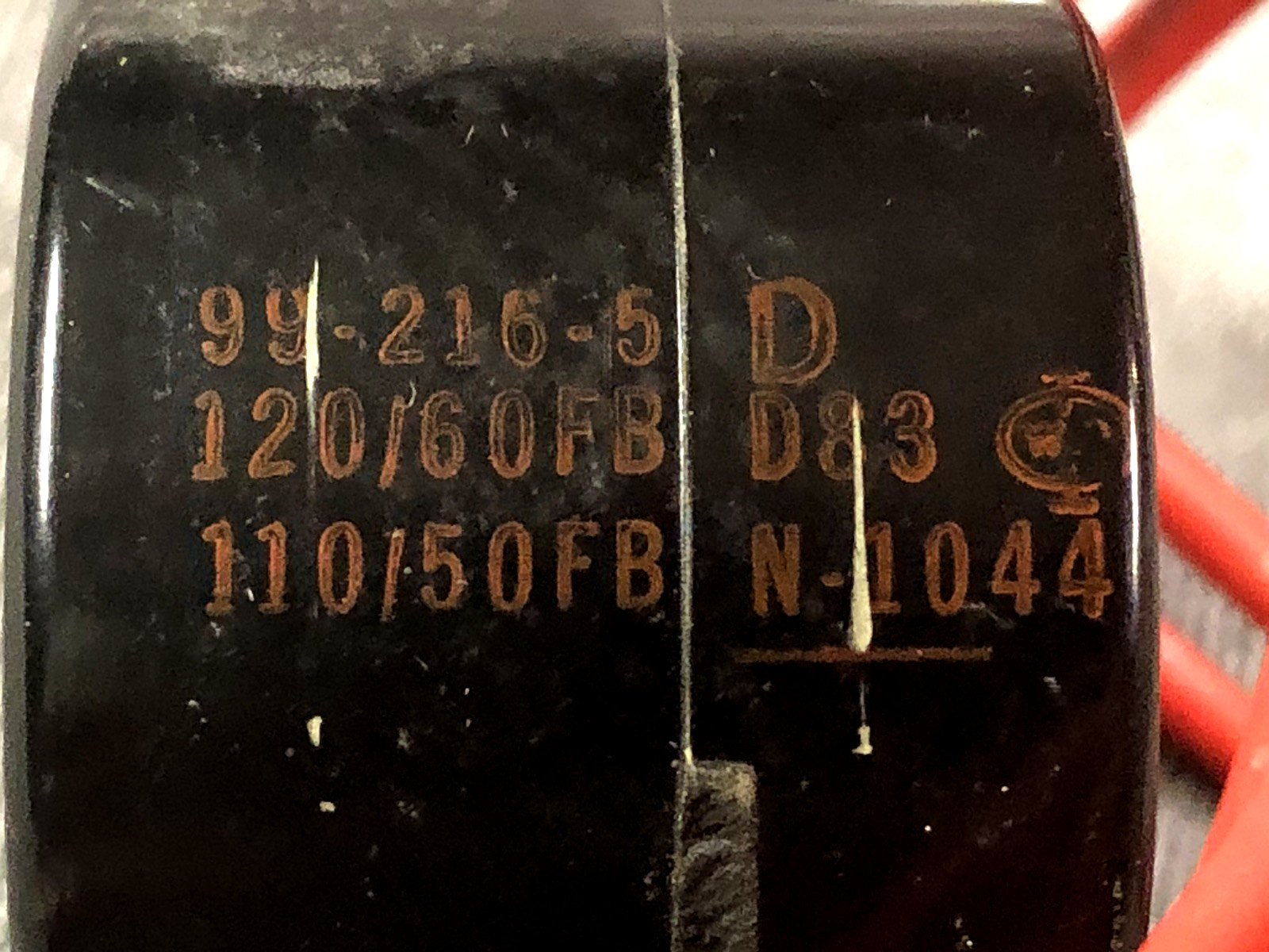 ASCO 99-216-5-D Solenoid Coil 120VAC/60Hz, 110VAC/50Hz