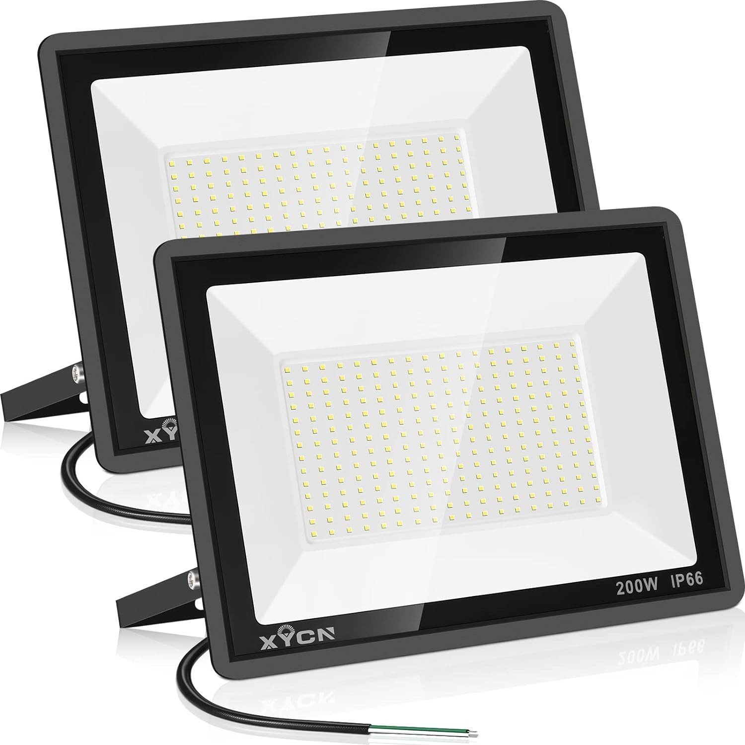 200W LED Flood Light 2 Pack, 22500lm Super Bright Security Lights, IP66 Waterpro