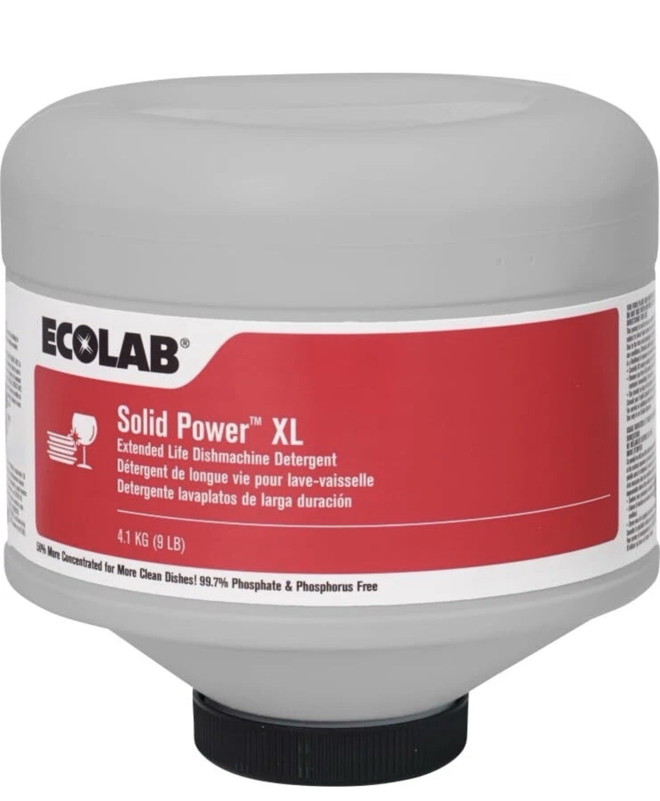 Ecolab Solid Power XL with Glass Guard, 9lb
