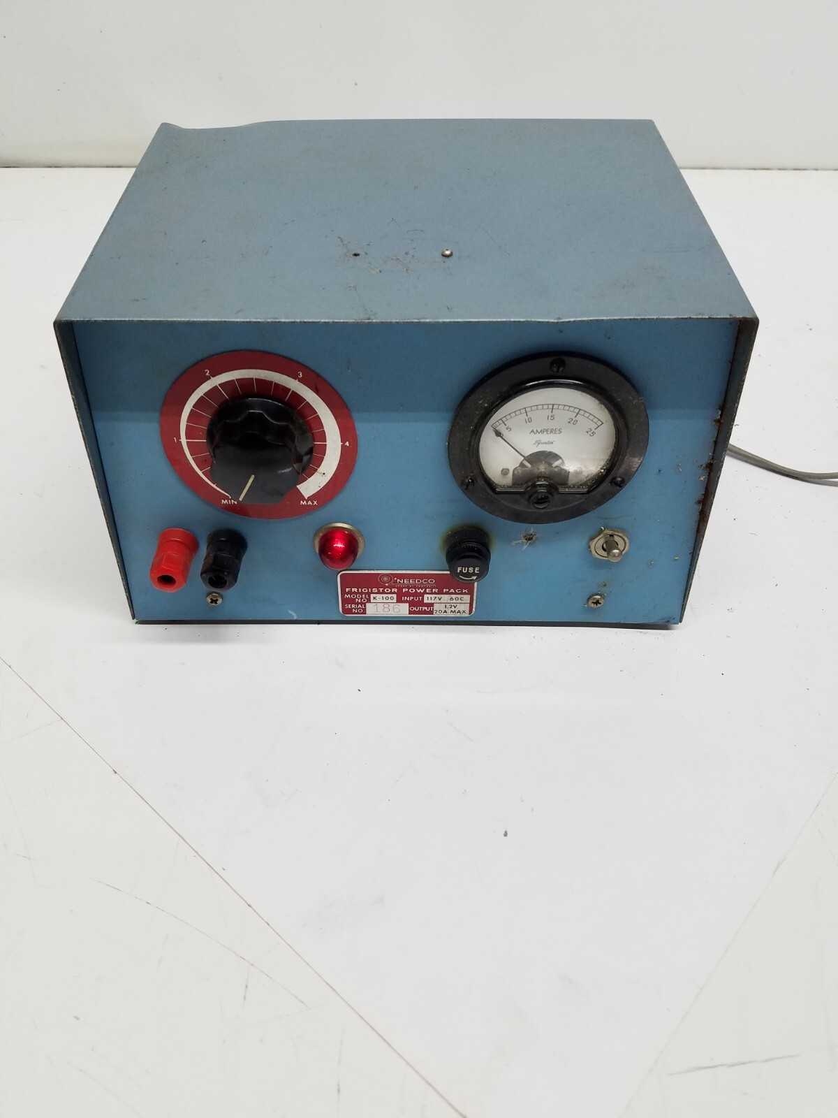 Needco K-100 Frigistor Power Pack Variable DC Supply 1.2v, 20a ~ Vintage