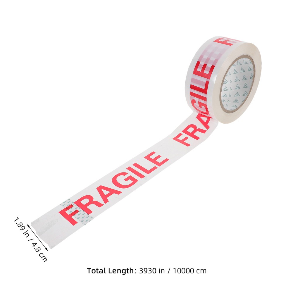 2 Rolls Fragile Logistic Packing Tape Caution Letter Delivery Sealing