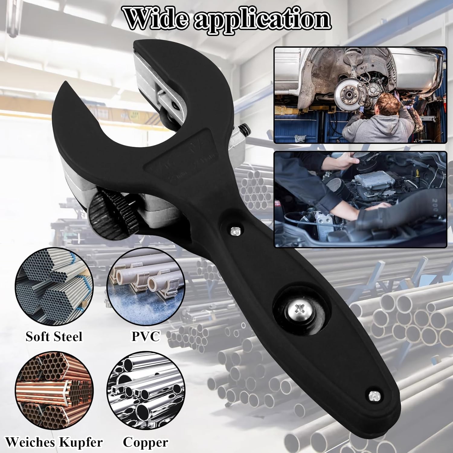 Ratcheting Tubing Cutter Tool Copper Pipe Ratchet Tube, Tube Cutter 8-29mm